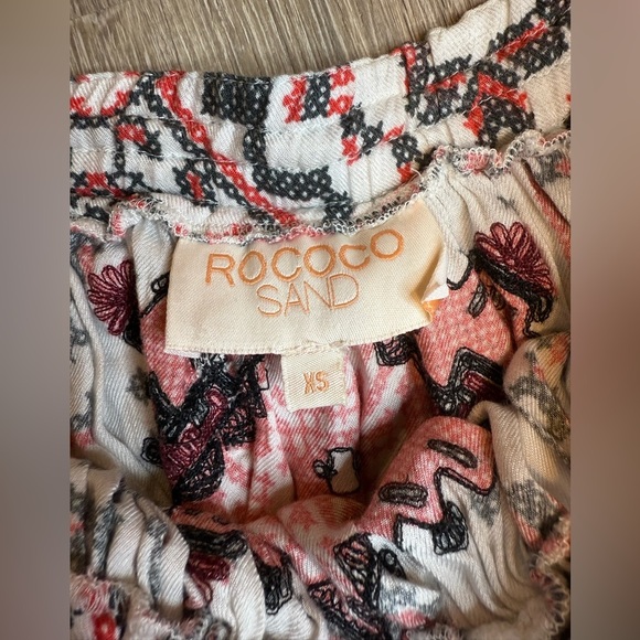 Rococo Sand Bedeck Mini Skirt In Red Black White Print XS - Picture 6 of 13